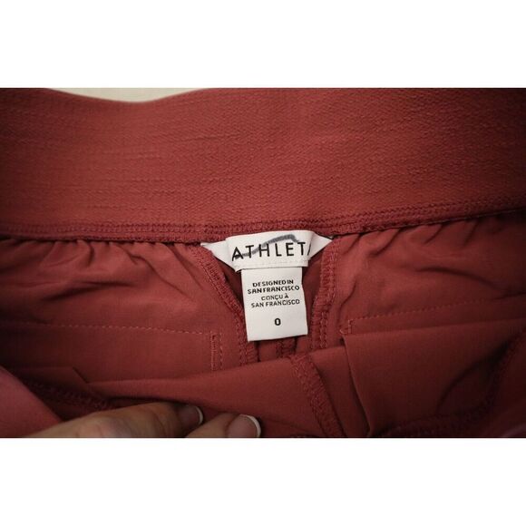 Athleta 658449-01 Women Sz 0 Rose Berry Brooklyn Heights Hi-Rise Wide Pants - Picture 3 of 15